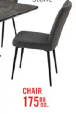The Brick Tavo Dining Chair with Microfibre Polyester Fabric, Metal - Grey offer