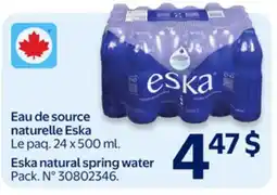 Walmart Eska natural spring water offer