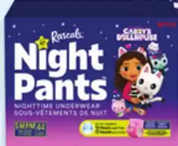 Walmart girls' Rascals Night Pants nighttime underwear offer
