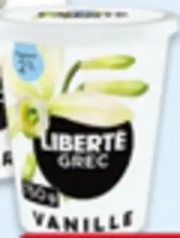 Walmart Liberté Greek 650 g - 750 g or Méditerranée 900 g yogurt tubs offer