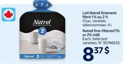 Walmart Natrel fine-filtered 1% or 2% milk offer