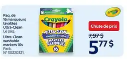Walmart Ultra-Clean washable markers 16s offer
