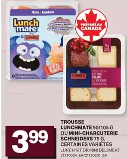 L'Intermarché TROUSSE, 90/105 G OU MINI-CHARCUTERIE, 75 G | LUNCH KIT OR MINI DELI MEAT offer