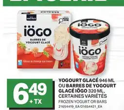 L'Intermarché YOGOURT GLACÉ 946 ML OU BARRES DE YOGOURT GLACÉ 320 ML | FROZEN YOGURT OR BARS offer