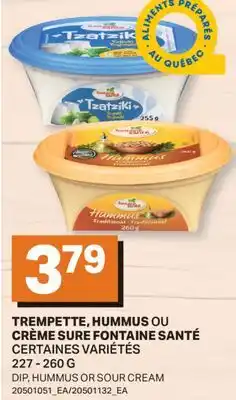 L'Intermarché TREMPETTE, HUMMUS OU CRÈME SURE | DIP, HUMMUS OR SOUR CREAM offer