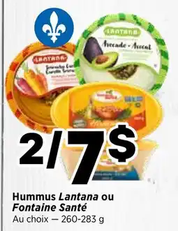 Val-Mont Hummus Lantana ou Fontaine Santé offer