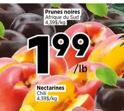 Val-Mont Prunes noires, Nectarines offer