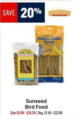 Ren’s Pets Depot Sunseed Bird Food offer
