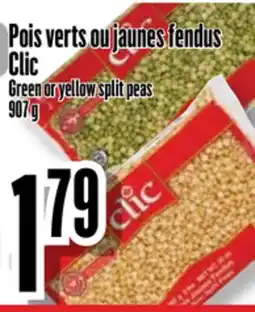 Bonanza Pois verts ou jaunes fendus Clic offer