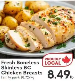 IGA Fresh Boneless skinless BC chicken breasts offer