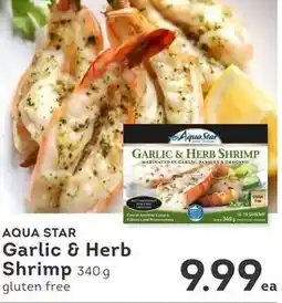 IGA Aqua star garlic & herb shrimp offer