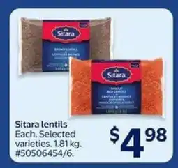 Walmart Sitara lentils offer