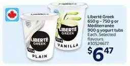 Walmart LIBERTÉ Greek or Méditerranée Yogurt offer