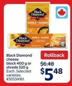 Walmart BLACK DIAMOND CHEESE offer