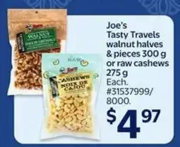 Walmart Joe's Tasty Travels walnut halves & pieces or raw cashews offer