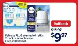 Walmart Febreze Plug scented oil refills 2-pack or scent booster offer