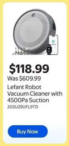 Walmart Lefant Robot Vacuum Cleaner offer