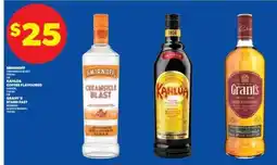 Real Canadian Liquorstore Smirnoff Creamsicle Blast, Kahlúa Coffee Flavoured, Grant's Stand Fast Blended Scotch Whisky offer