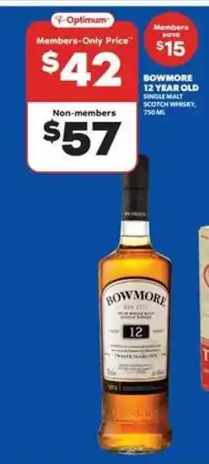 Real Canadian Liquorstore Bowmore 12 Year Old Single Malt Scotch Whisky, 750 ml offer