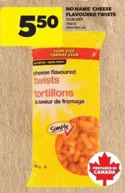 Real Canadian Superstore NO NAME CHEESE FLAVOURED TWISTS offer