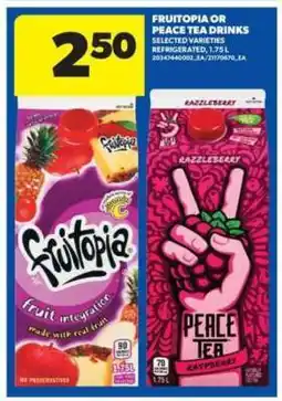Real Canadian Superstore Fruitopia or Peace Tea Drinks offer