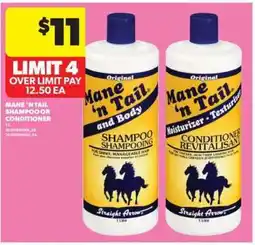 Real Canadian Superstore Mane 'n Tail Shampoo or Conditioner offer