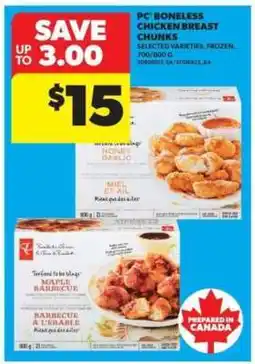 Real Canadian Superstore PC Boneless Chicken Breast Chunks offer