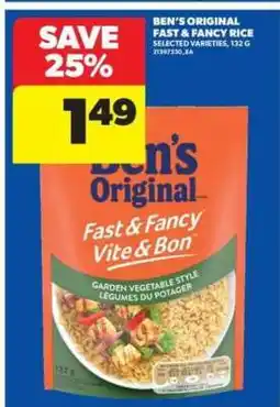 Real Canadian Superstore BEN’S ORIGINAL FAST & FANCY RICE offer