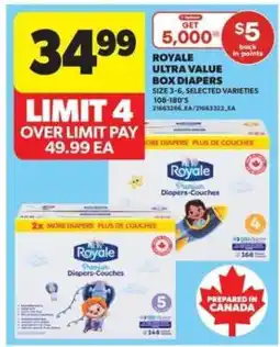 Real Canadian Superstore Royale Ultra Value Box Diapers offer