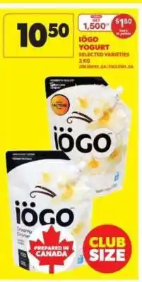 Real Canadian Superstore Iögo Yogurt offer