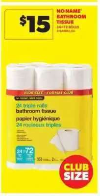 Real Canadian Superstore NO NAME Bathroom Tissue offer