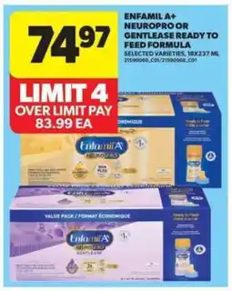 Real Canadian Superstore Enfamil A+ NeuroPro or Gentlease Ready to Feed Formula offer