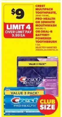 Real Canadian Superstore Crest Multipack Toothpaste offer