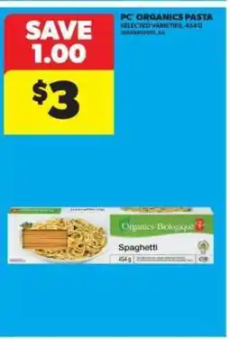 Real Canadian Superstore PC Organics Pasta offer