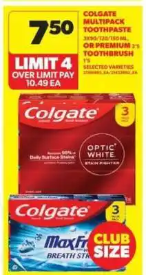 Real Canadian Superstore Colgate Multipack Toothpaste offer