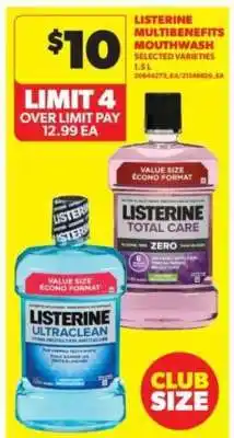 Real Canadian Superstore Listerine Multibenefits Mouthwash offer