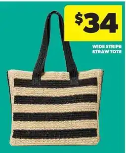 Real Canadian Superstore Wide Stripe Straw Tote offer