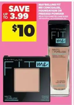 Real Canadian Superstore Maybelline Fit Me Concealer, Foundation or Pressed Powder offer