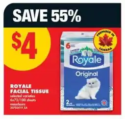 No Frills Royale Facial Tissue offer