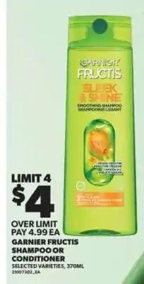 Real Canadian Superstore Garnier Fructis Shampoo or Conditioner offer