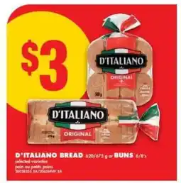 No Frills D'Italiano Bread or Buns offer