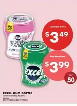 No Frills EXCEL GUM BOTTLE offer