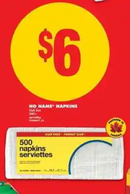 No Frills No Name Napkins offer