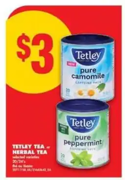 No Frills Tetley Tea or Herbal Tea offer