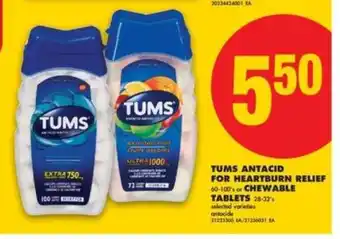 No Frills TUMS Antacid offer