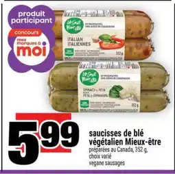 Super C saucisses de blé végétalien Mieux-être offer