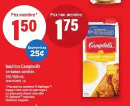 Maxi bouillon Campbell's certaines variétés offer