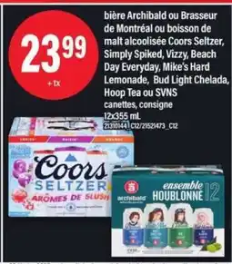 Maxi bière Archibald ou Brasseur de Montréal ou boisson de malt alcoolisée offer