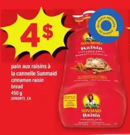 Maxi pain aux raisins à la cannelle Sunmaid offer