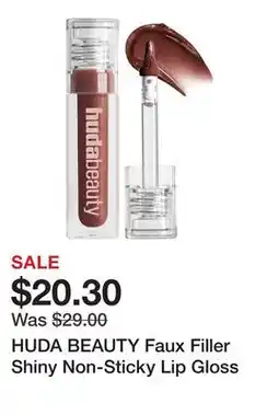 Sephora HUDA BEAUTY Faux Filler Shiny Non-Sticky Lip Gloss offer